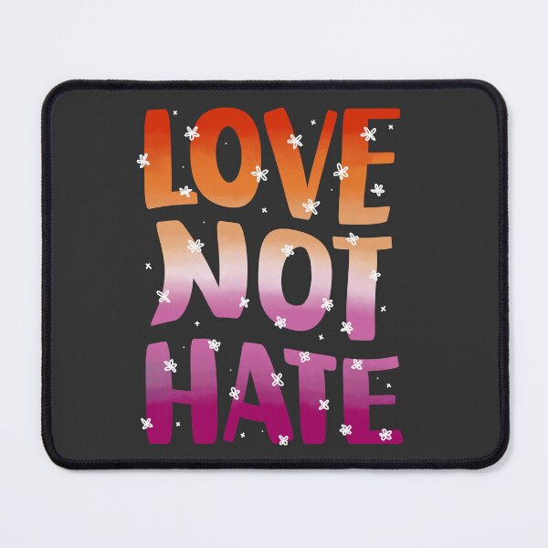 Item preview, Love Not Hate - Lesbian Flag Retro Floral Design designed and sold by AdelinePurdy.