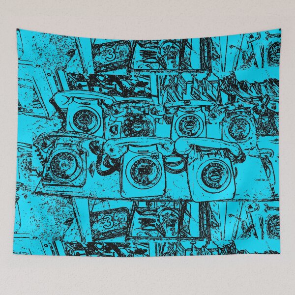Item preview, Vintage retro rotary phones abstract by Iritof designed and sold by iritof.