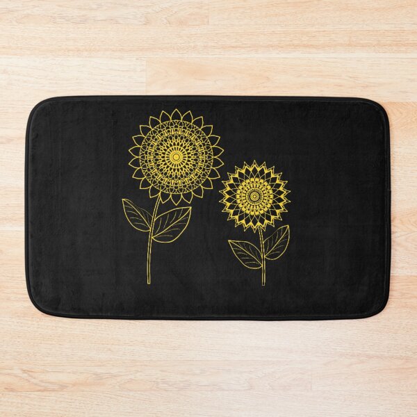 Item preview, Yellow Line Drawn Mandala Sunflowers designed and sold by HappyLifeCreate.