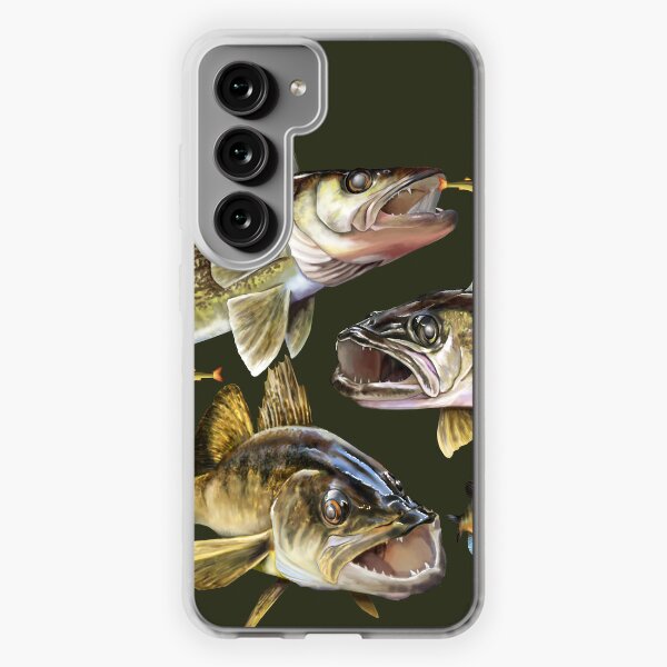 iPhone 14 Pro Walleye American Flag Hooks Lures Zander Walleye Fishing Case