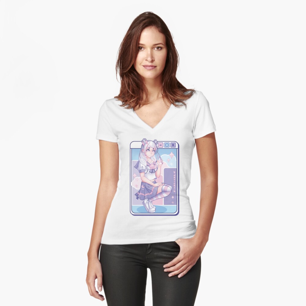 Item preview, Fitted V-Neck T-Shirt designed and sold by devicatoutlet.