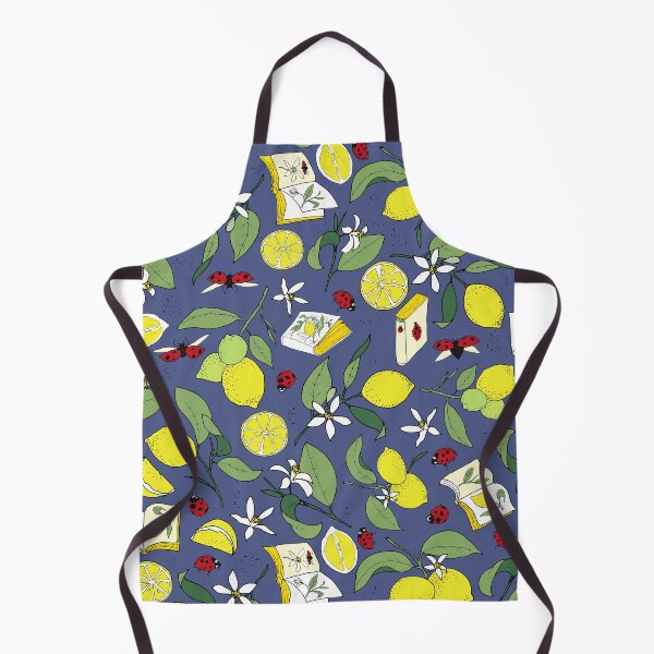 Item preview, lemons, books and ladybugs on steel gray designed and sold by kobyakov.