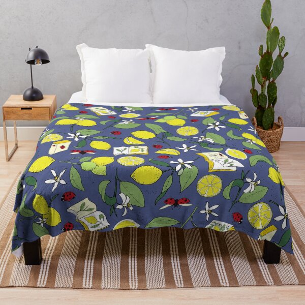 Item preview, lemons, books and ladybugs on steel gray designed and sold by kobyakov.