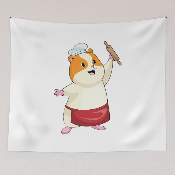 Item preview, Hamster as Baker with Rolling pin designed and sold by Snabdesign84.