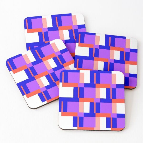 Item preview, Square Structure - Blue Red and Purple "Geometric Works" designed and sold by Istvan Ocztos.