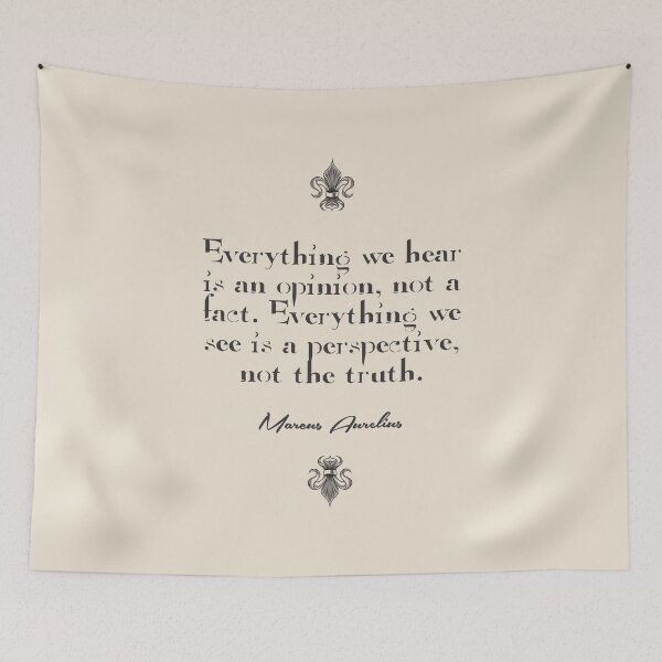 Item preview, Marcus Aurelius - Stoic Caesar - Everything we hear is an opinion, not a fact. Everything we see is a perspective, not the truth... - Stoicism quote designed and sold by ArcFoundationCo.