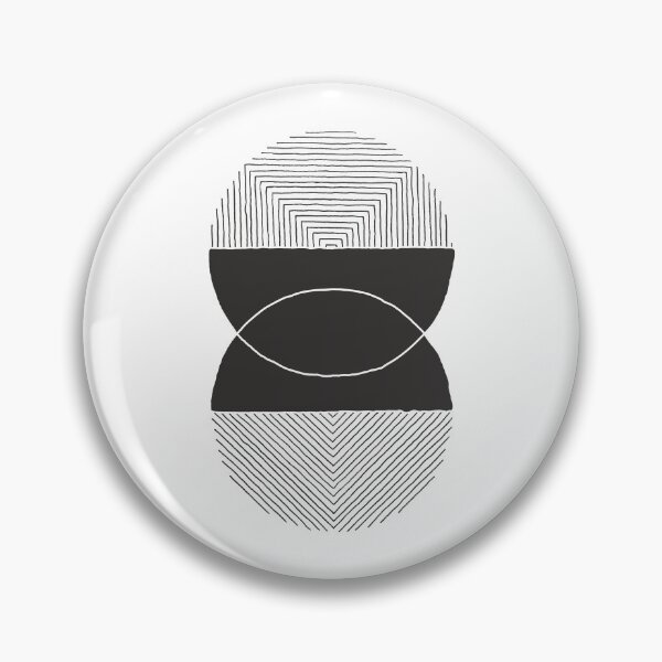 Item preview, Circle B&W Pieces Abstract Geometric designed and sold by printheavenart.