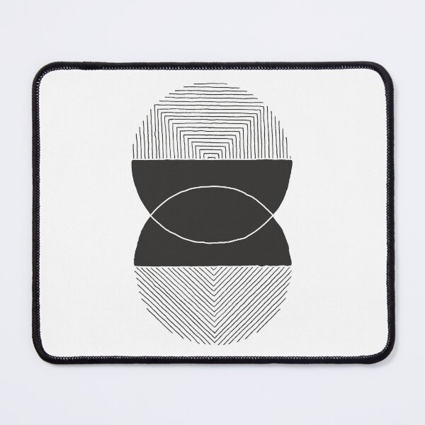 Item preview, Circle B&W Pieces Abstract Geometric designed and sold by printheavenart.