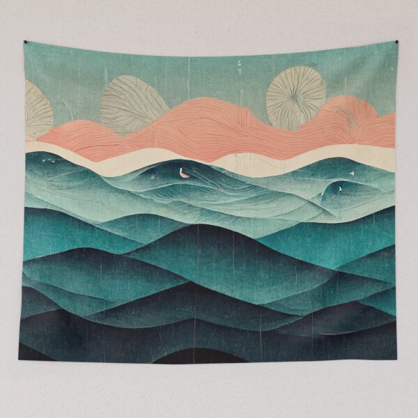 Item preview, Waves painting designed and sold by ontano.