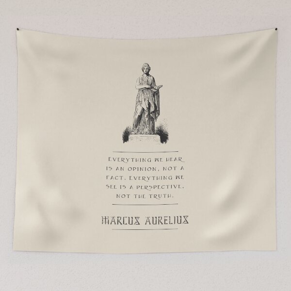 Item preview, Marcus Aurelius - Stoic Caesar - Everything we hear is an opinion, not a fact. Everything we see is a perspective, not the truth... - Stoicism quote designed and sold by ArcFoundationCo.