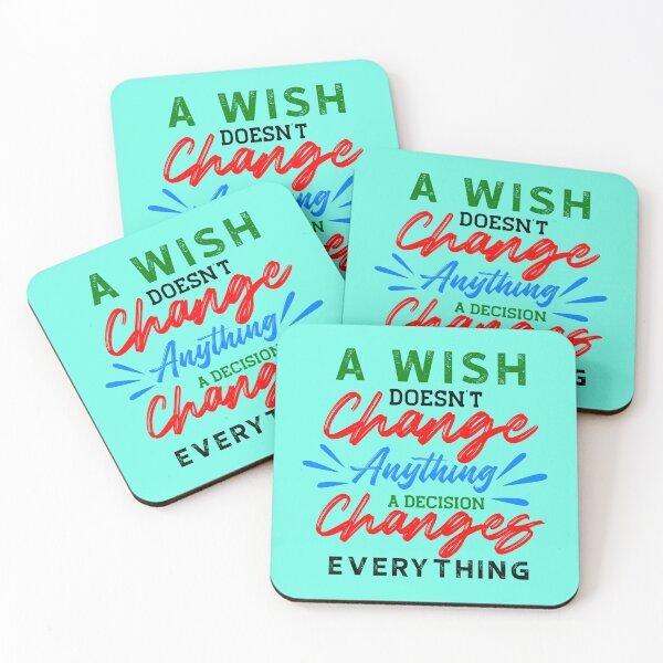 Item preview, A Wish Doesn't Change Anything. A Decision Changes Everything. designed and sold by Vintage-Artwork.