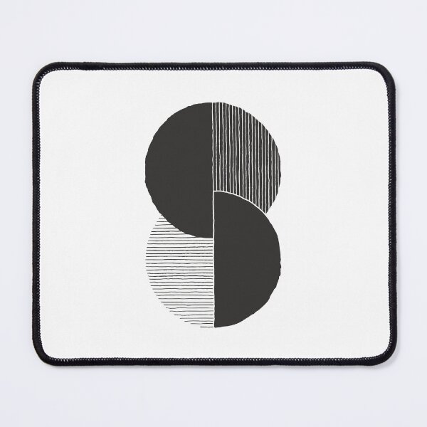 Item preview, Circle B&W Pieces Abstract Geometric #2 designed and sold by printheavenart.
