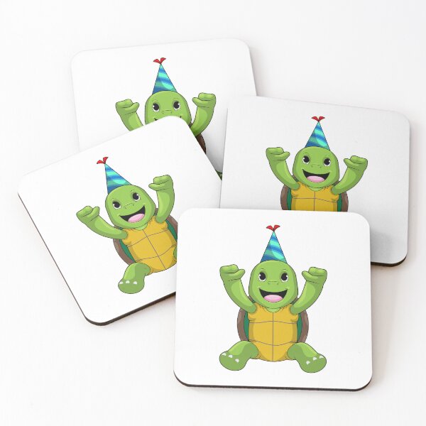 Item preview, Turtle at Birthday with Party hat designed and sold by Snabdesign84.