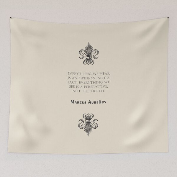 Item preview,  Marcus Aurelius - Stoic Caesar - Everything we hear is an opinion, not a fact. Everything we see is a perspective, not the truth. - Stoicism quote designed and sold by ArcFoundationCo.
