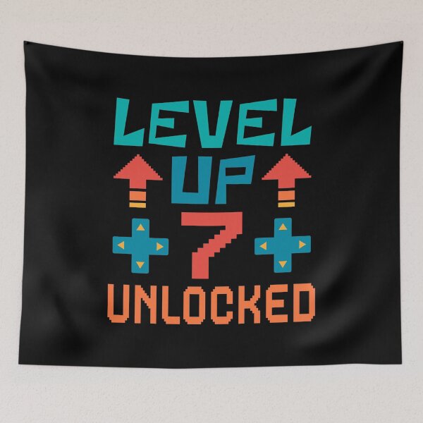 Item preview, Level Up, 7 Unlocked. Retro  designed and sold by ACC .