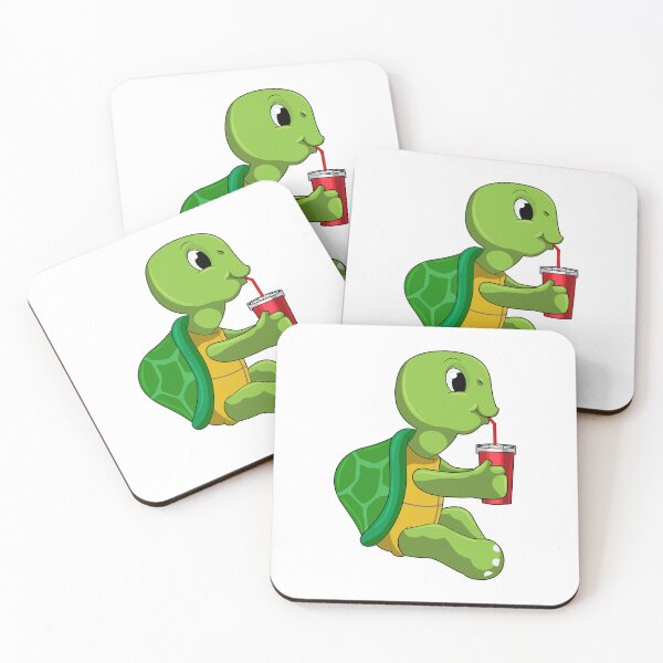 Item preview, Turtle with Drinking mug with Straw designed and sold by Snabdesign84.