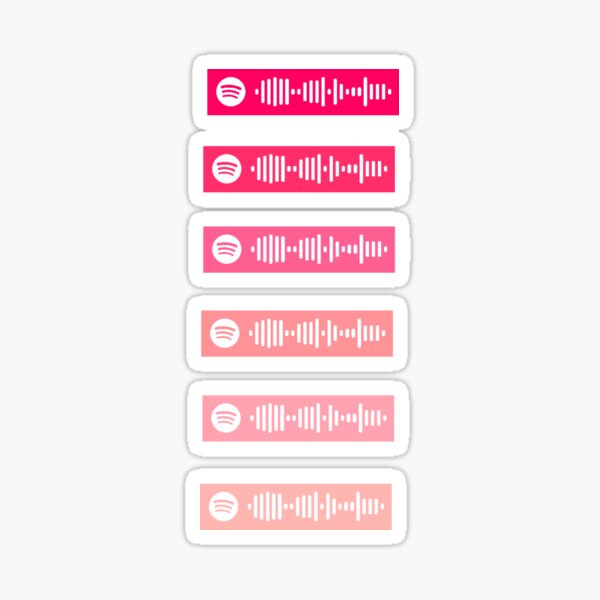 "Running Up that Hill Spotify Code Sticker Pink Pack" Sticker for