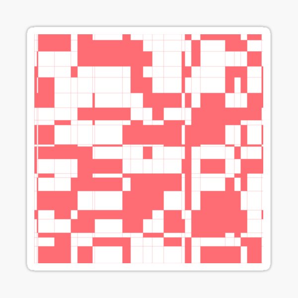 "Wild Watermelon Crossword Puzzle Interior Design" Sticker for Sale
