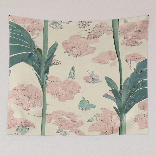 Item preview, Studio Ghibli style wallpaper pattern designed and sold by ontano.
