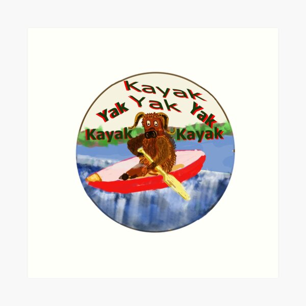 Item preview, Kayaking Yak wants to Yak designed and sold by VerdeDoodleDuck.