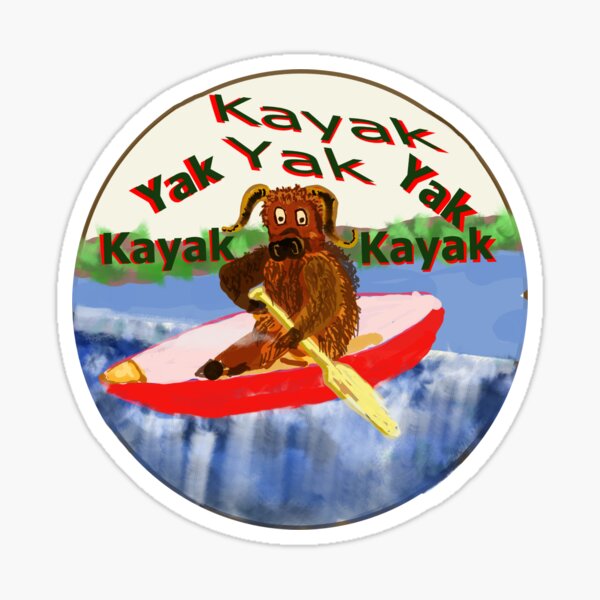 Item preview, Kayaking Yak wants to Yak designed and sold by VerdeDoodleDuck.