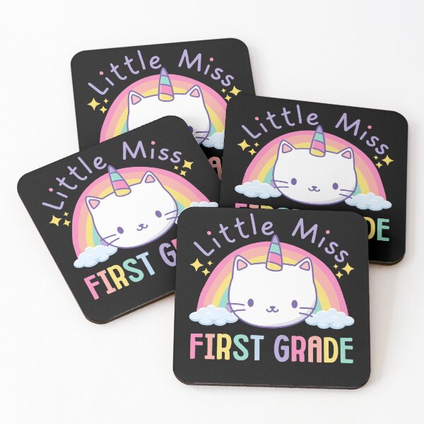Item preview, Little Miss First Grade 1st Grade Rainbow Caticorn Unicorn Cat Back to School designed and sold by jasmynnoel.