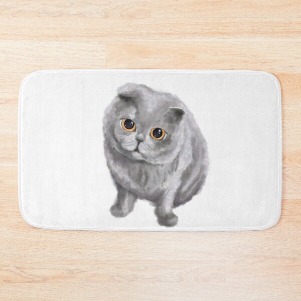 Item preview, Grey Scottish Fold Cat -pebbles designed and sold by Pariahs-Design.