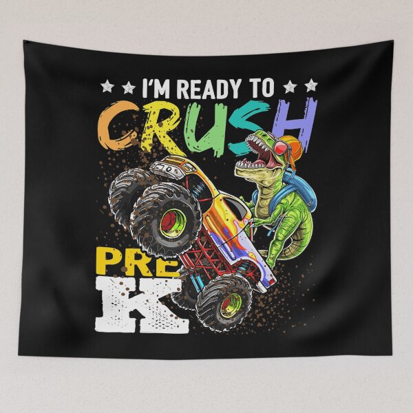 Item preview, Crush Pre-K Dinosaur Monster Truck Back to School Boy Gifts designed and sold by greatblackboard.