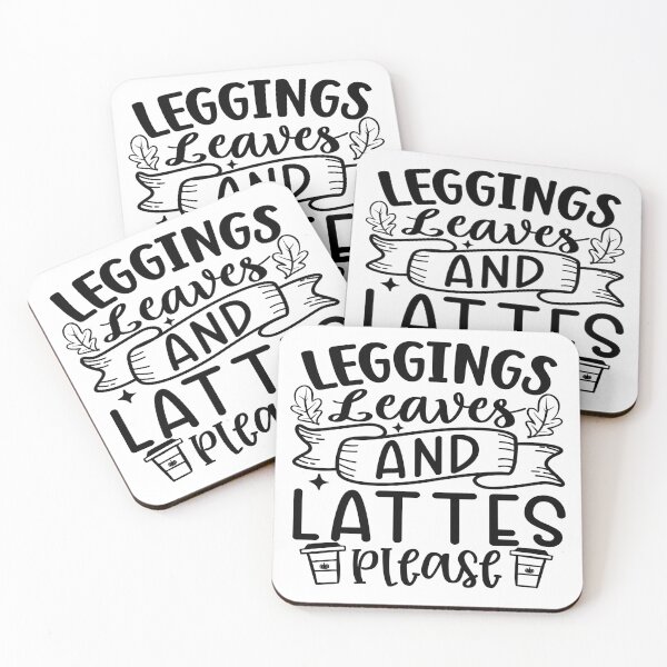 Item preview, Leggings Leaves And Lattes Please designed and sold by Cupsofdreams.
