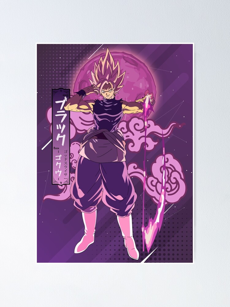 Goku Black Rose Super Saiyan 4 Poster for Sale by reelanimedragon