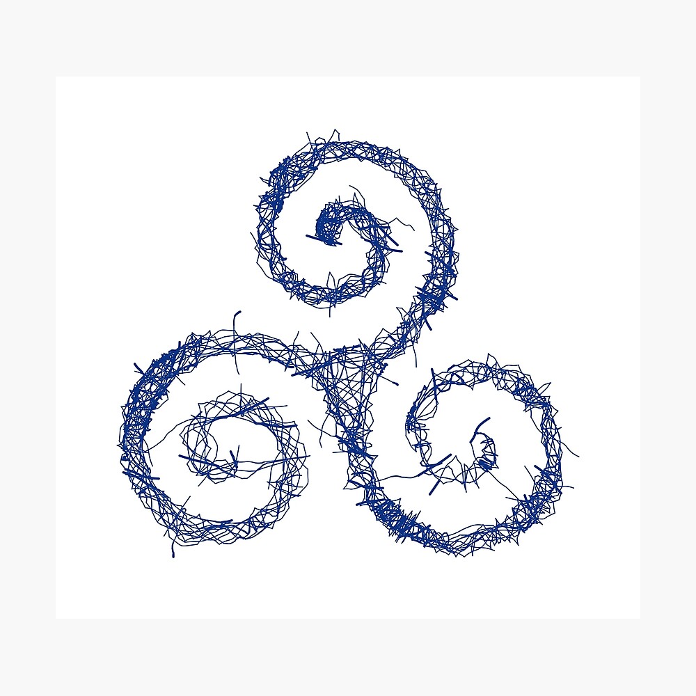 Fantasy Celtic Disk Ornament with Triple Spiral and Breton Symbols. Ethnic  Symbol of Trickle Spiral Stock Vector - Illustration of round, retro:  220362153