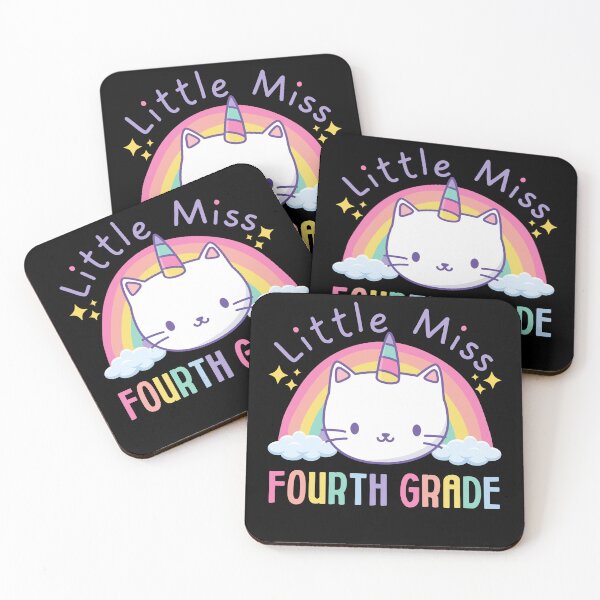 Item preview, Little Miss Fourth Grade 4th Grade Rainbow Caticorn Unicorn Cat Back to School designed and sold by jasmynnoel.