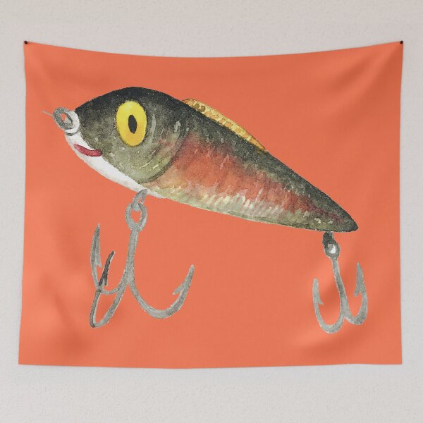 Item preview, Fishing Lure Watercolor designed and sold by KimberlyShawArt.