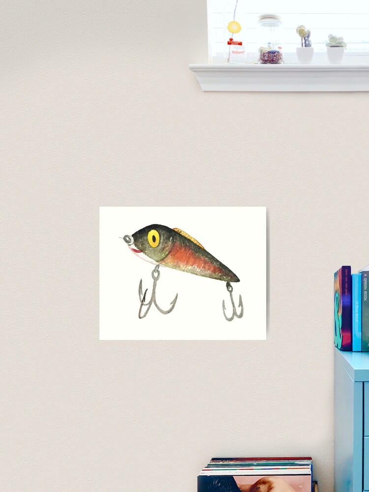 Fishing Lure Watercolor Art Print for Sale by KimberlyShawArt