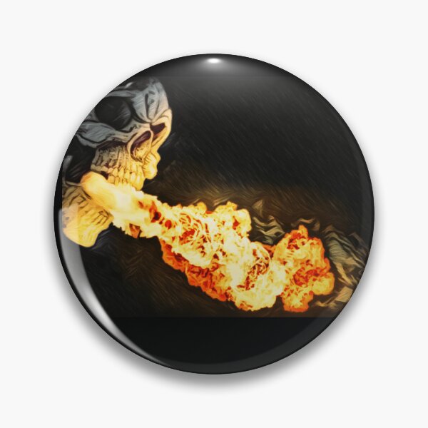 Item preview, Skull blowing Hell Fire designed and sold by Boztik-Designs.