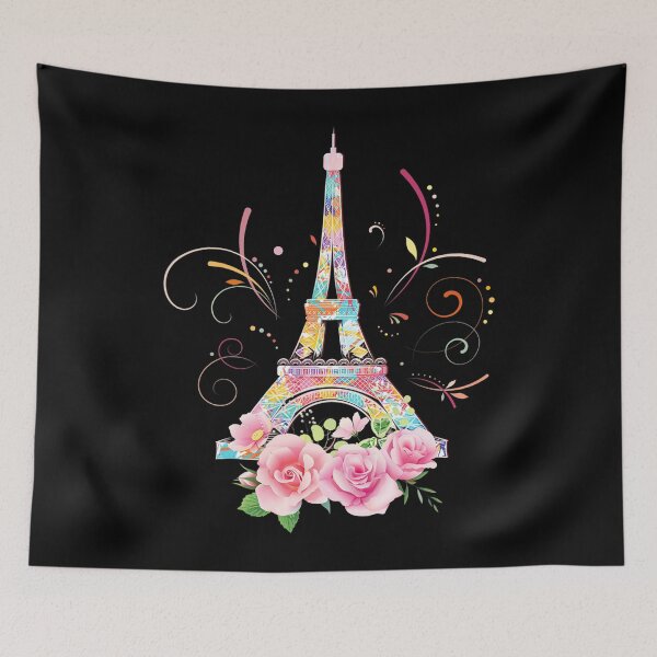 Item preview, Colorful Eiffel Tower of Paris in France Parisian Rose designed and sold by disgustingtroph.