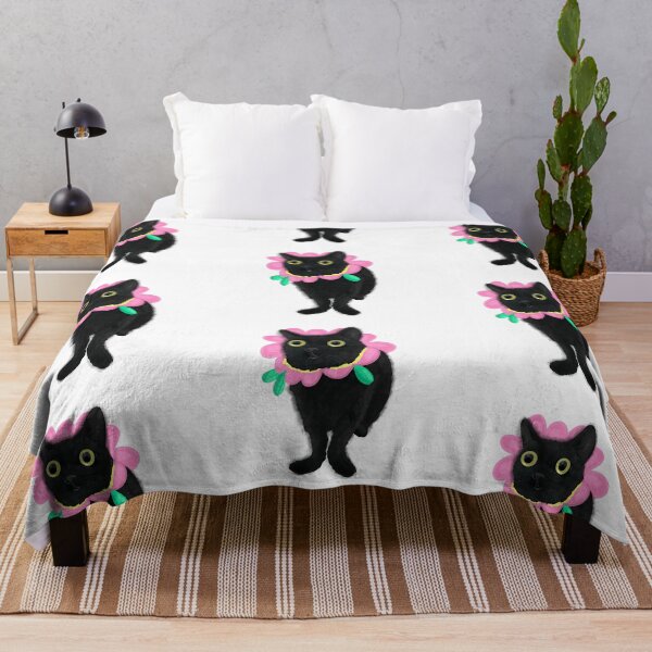 Item preview, Black Flower Cat  designed and sold by Pariahs-Design.