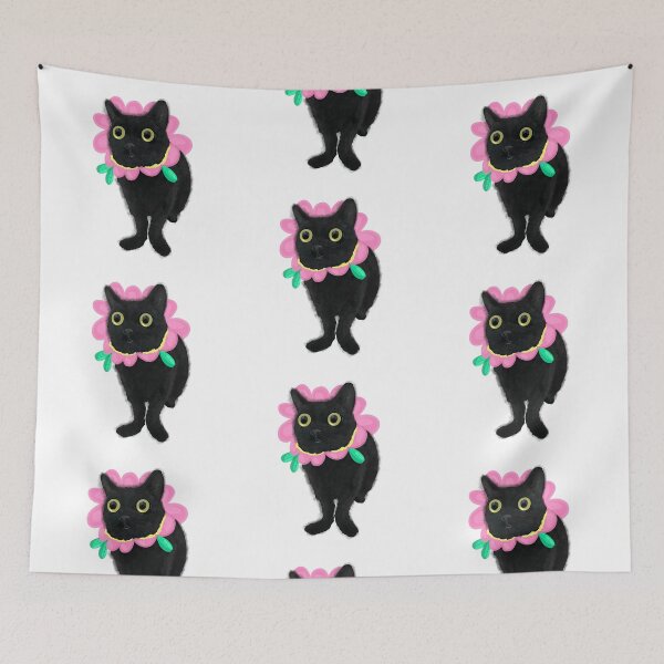 Item preview, Black Flower Cat  designed and sold by Pariahs-Design.