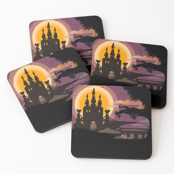 Item preview, Spooky Castle Midnight Fantasy, Twilight Sky, Fairytale, Cartoon Illustration designed and sold by DeLucaIdeas.