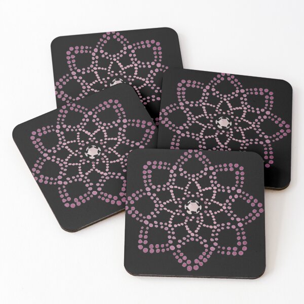Item preview, Pink mandala flower design on black designed and sold by Melissa Renee.