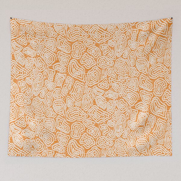 Artikelvorschau, Orange Spiral Giraffe Print entworfen und verkauft von Carolina Diaz.