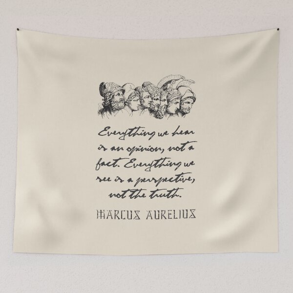 Item preview, Marcus Aurelius - Stoic Caesar - Everything we hear is an opinion, not a fact. Everything we see is a perspective, not the truth - Stoicism quote designed and sold by ArcFoundationCo.