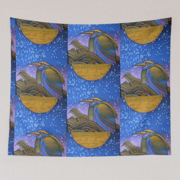 Item preview, Mythical bird on the background of the moon designed and sold by Rashkin.