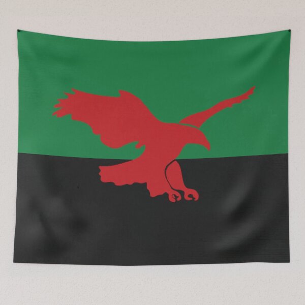 Item preview, House Atreides v2, Inspired From Dune, Cosplay, Red Hawk, War Banner, Flag designed and sold by Vintage-Artwork.