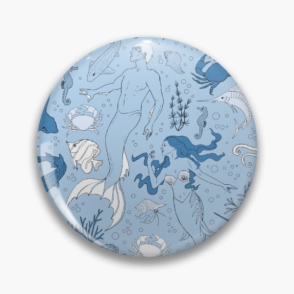 Item preview, under the sea - blue seamless pattern designed and sold by kobyakov.
