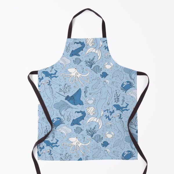 Item preview, under the sea - blue seamless pattern designed and sold by kobyakov.