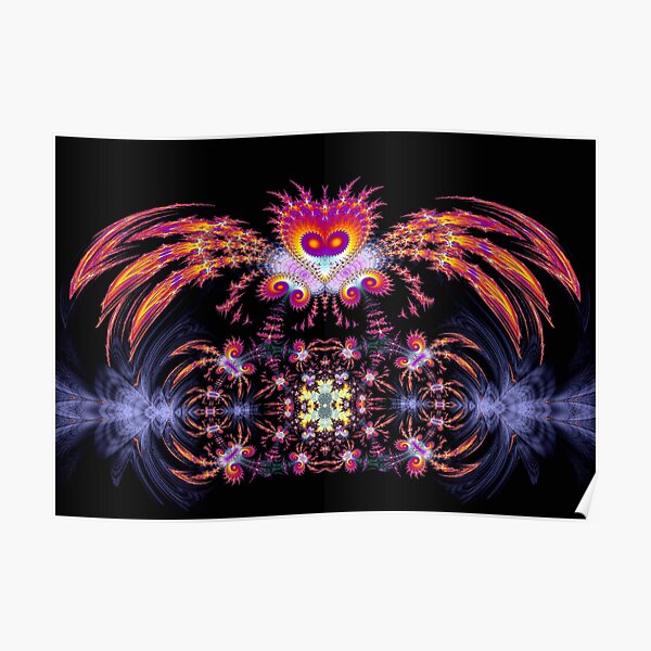 Fractal Bird Poster