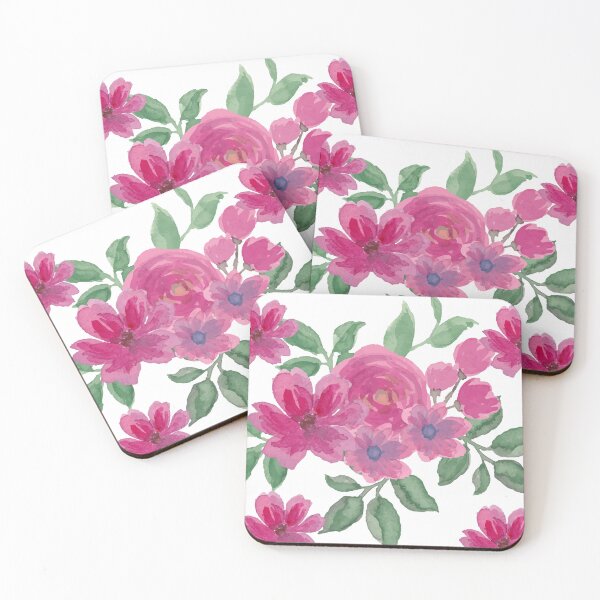 Item preview, Pink Watercolour Flowers designed and sold by MyTshirtArt.