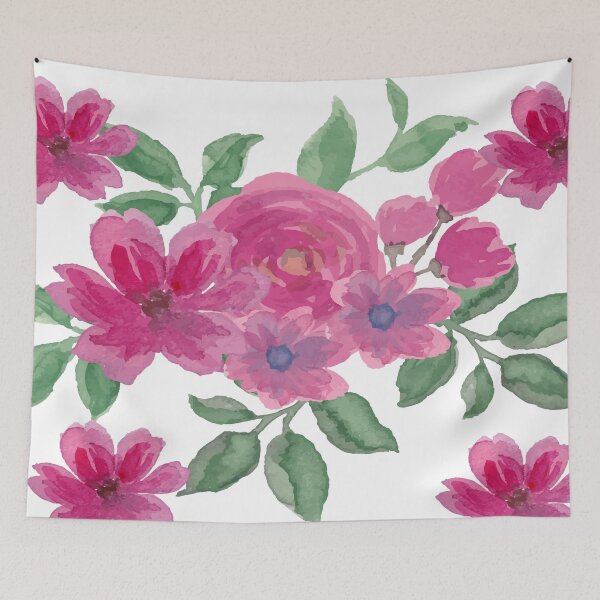 Item preview, Pink Watercolour Flowers designed and sold by MyTshirtArt.