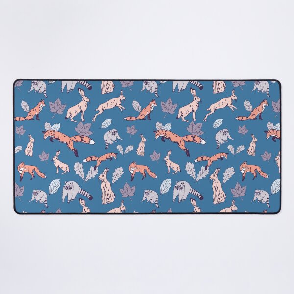 Item preview, Autumn Woodland creatures in blue designed and sold by Superdoodledo.